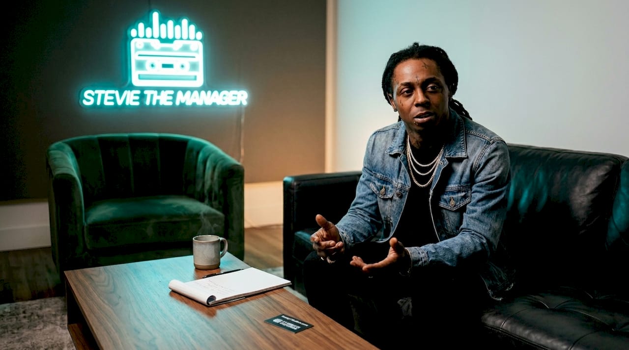 Lil Wayne candid in interview setting