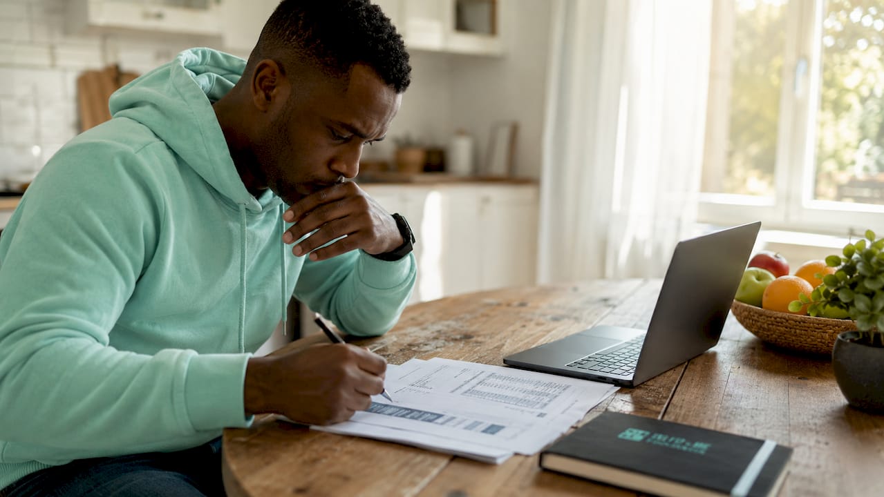Hands holding Kanye West asset financial statement