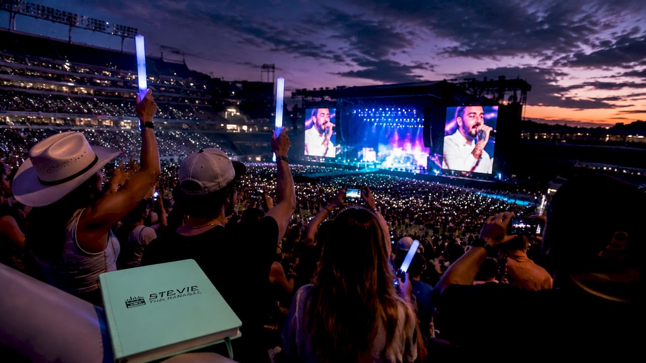 Large crowd at Post Malone stadium concert