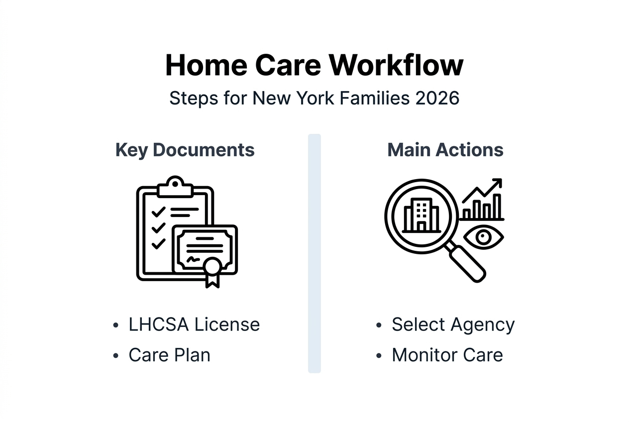 Infographic of home care workflow key steps