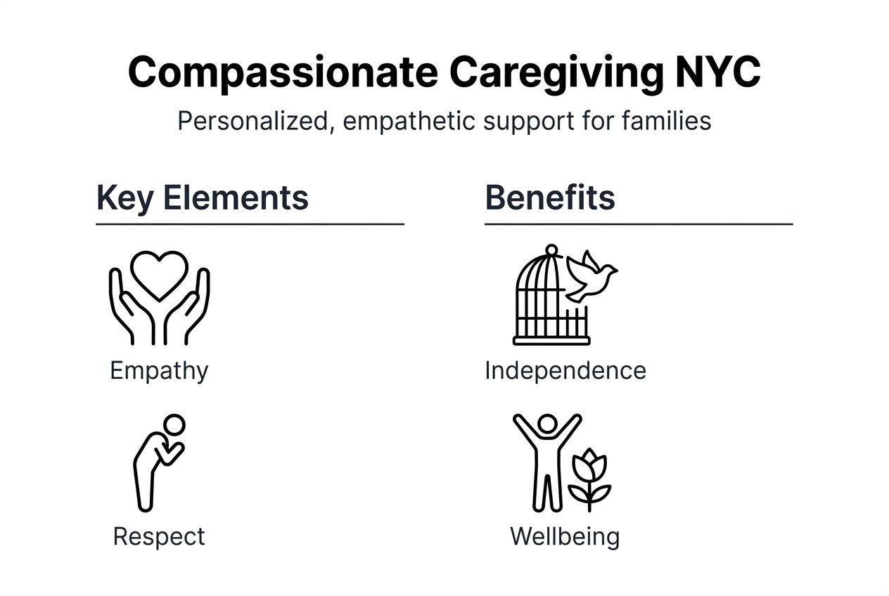 Infographic highlights compassionate caregiving essentials