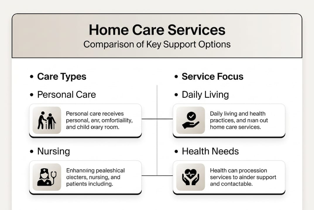 Infographic comparing home care service types