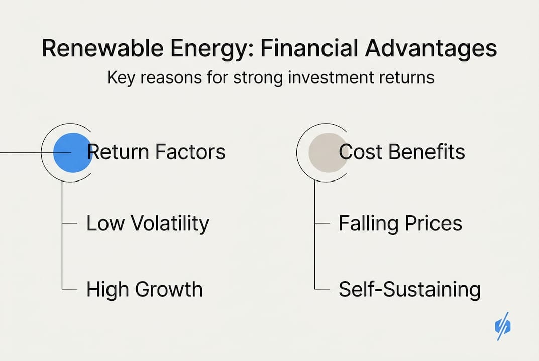 Infographic showing renewable investment benefits