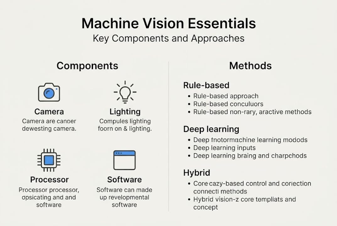 Infographic of machine vision components and methods