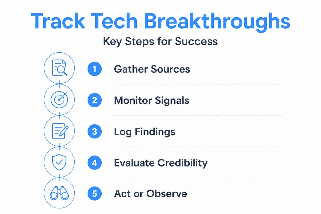 Infographic five steps to track tech breakthroughs