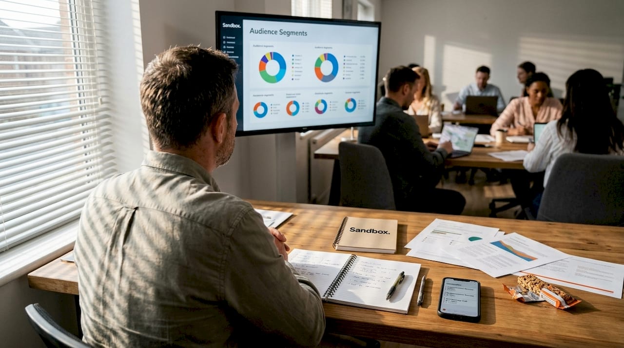 Analyst reviewing event audience segmentation