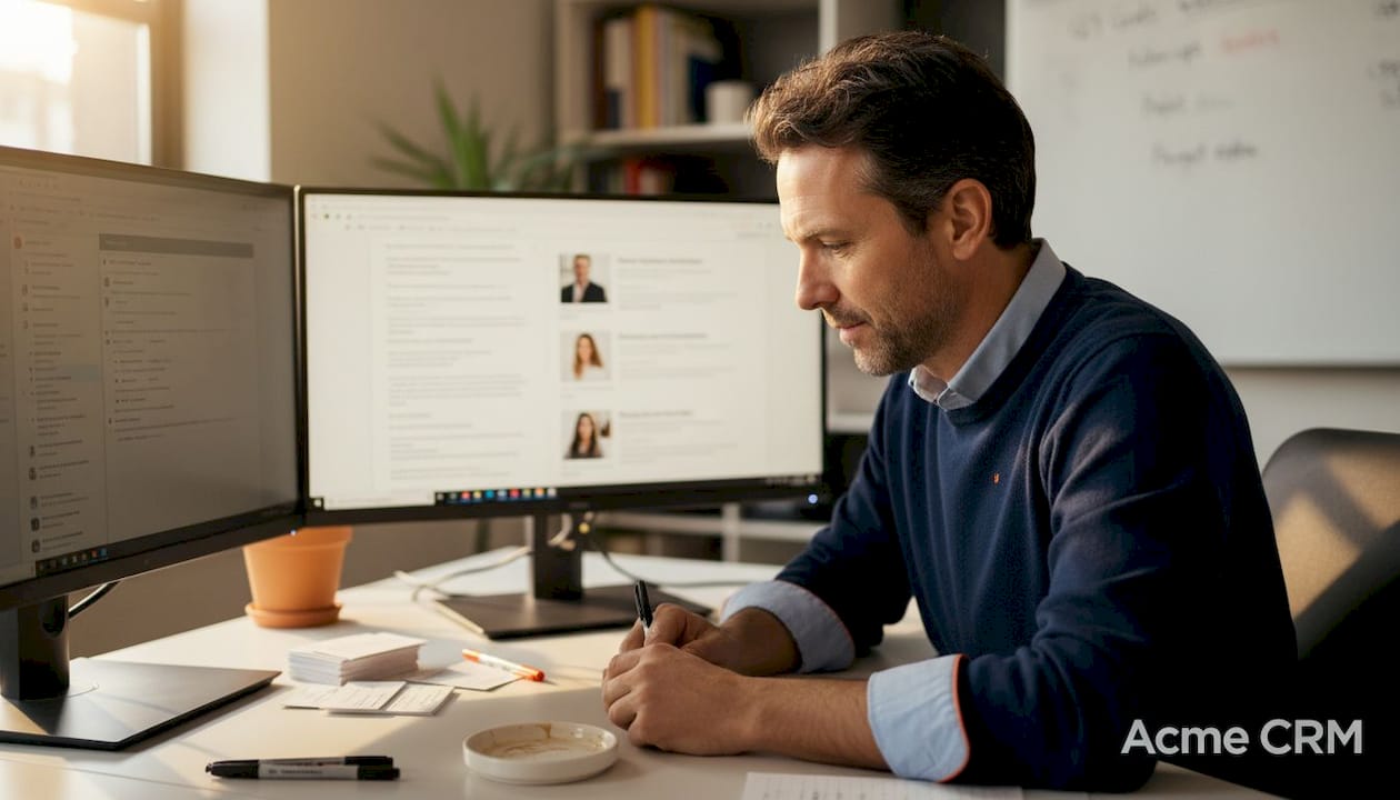 Sales professional personalizing outreach steps