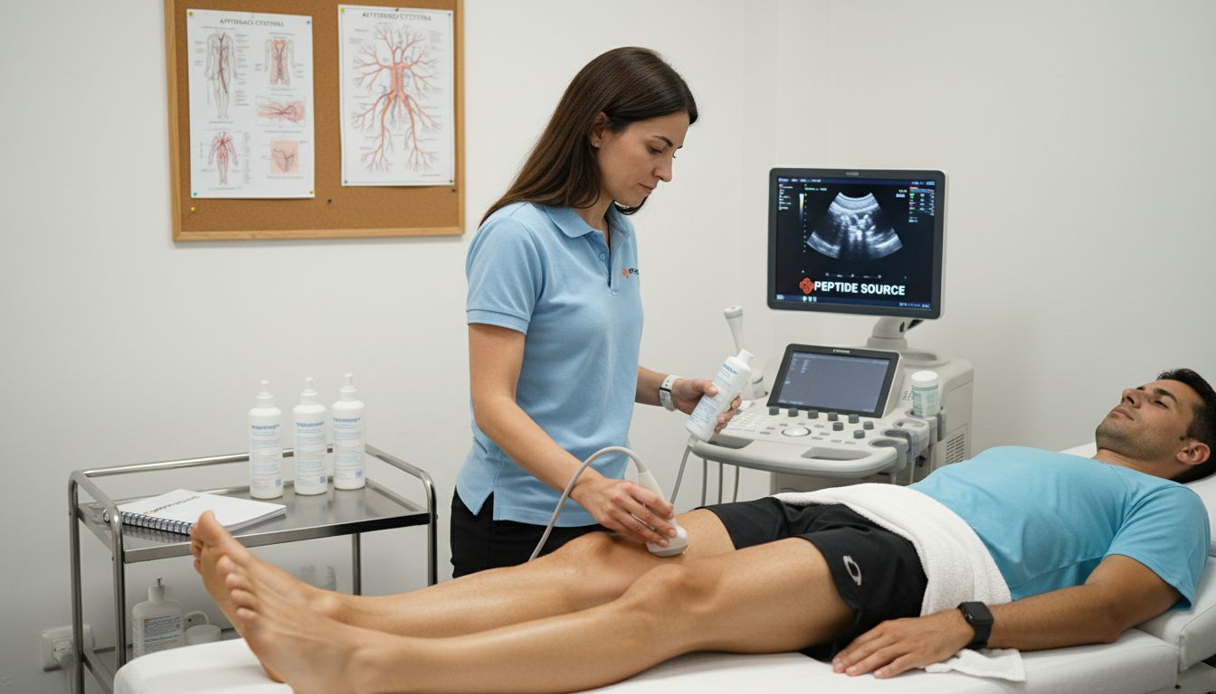 Ο φυσικοθεραπευτής παρέχει θεραπεία σε αθλητή για τραυματισμό στον μηρό.