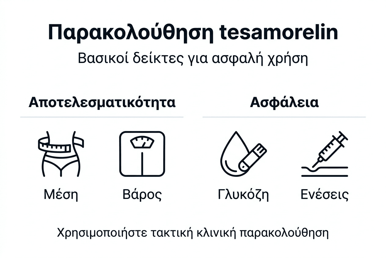 Ενημερωτικό γράφημα για την παρακολούθηση της θεραπείας με τεσαμορελίνη