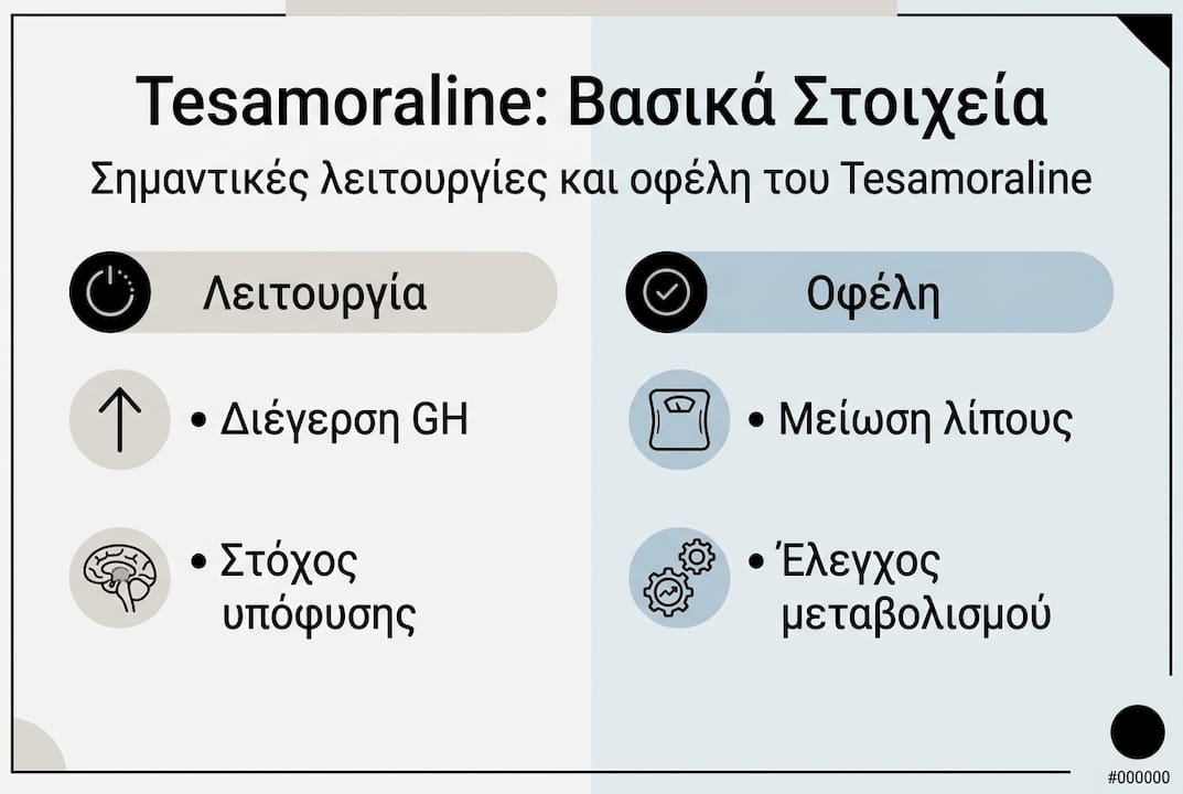 Γραφική απεικόνιση: Βασικά χαρακτηριστικά και οφέλη της τεσαμοραλίνης