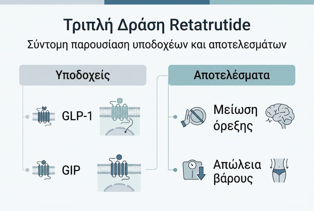 Διαδραστικό infographic: Οι τρεις βασικές δράσεις και τα αποτελέσματα του retatrutide