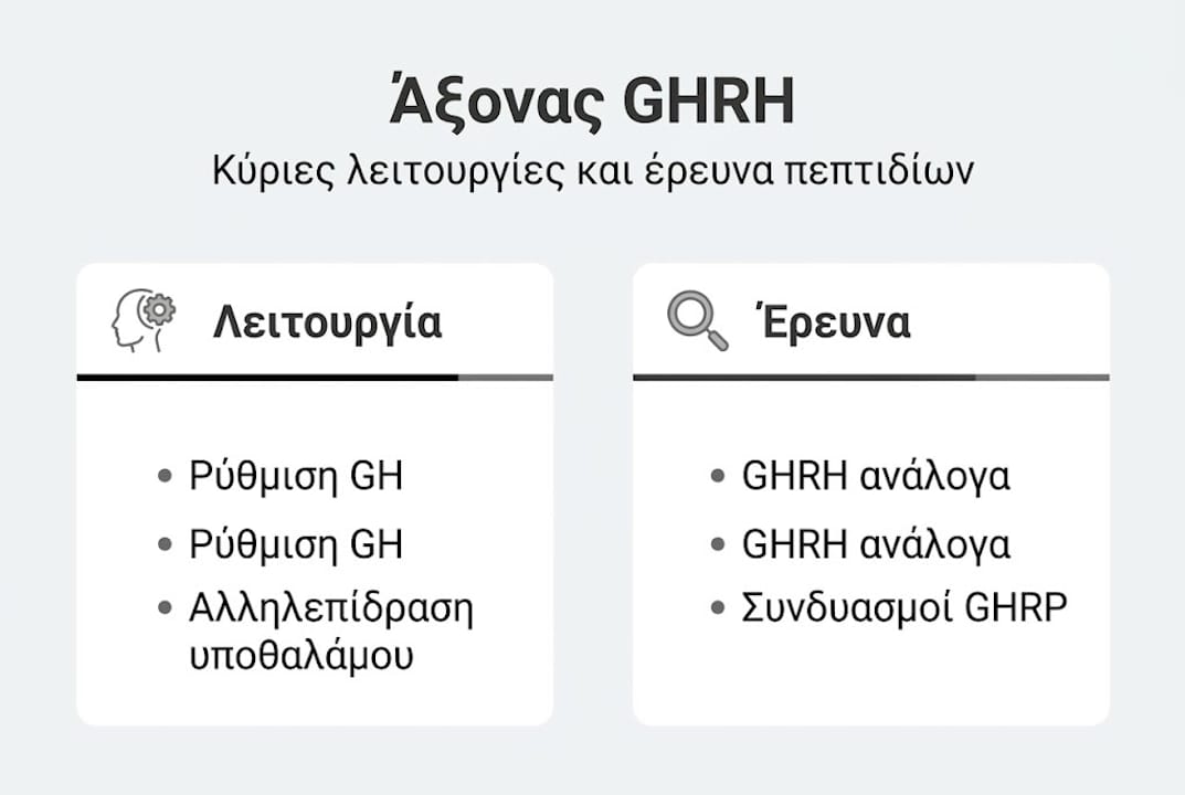 Εικονογραφημένη παρουσίαση του συστήματος GHRH και των τελευταίων εξελίξεων στην έρευνα πεπτιδίων