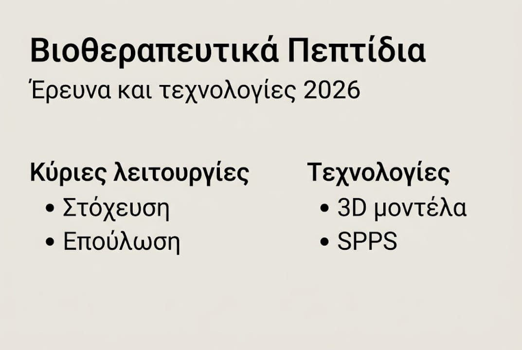 Βασικές λειτουργίες και σύγχρονες τεχνολογίες των πεπτιδίων: Όλα όσα πρέπει να γνωρίζετε σε ένα εύχρηστο infographic