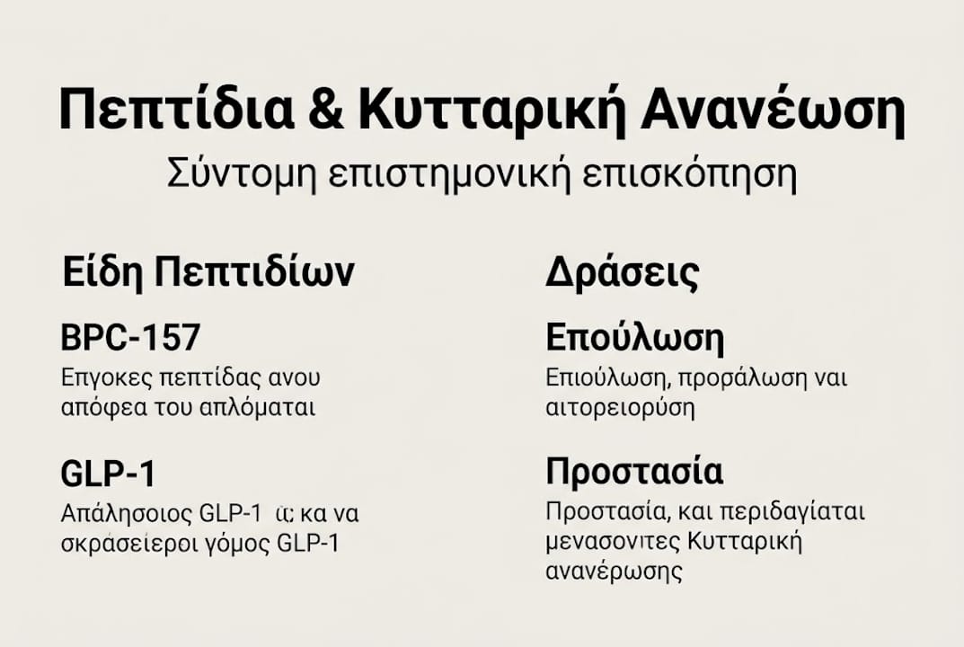 Βασικά σημεία για τα πεπτίδια και την ανανέωση των κυττάρων – Όλα όσα πρέπει να γνωρίζετε σε ένα ενημερωτικό γράφημα