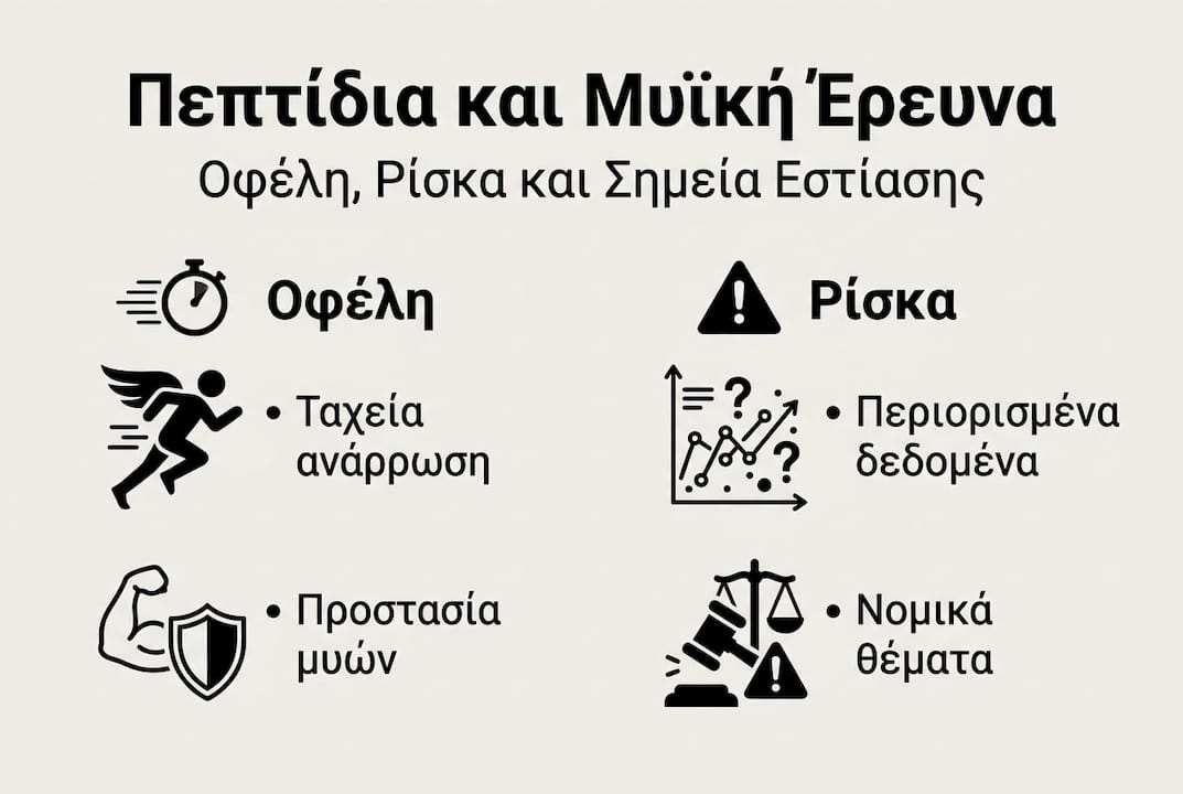 Εικονογραφημένο άρθρο: Τα οφέλη και οι πιθανοί κίνδυνοι της έρευνας γύρω από τα πεπτίδια