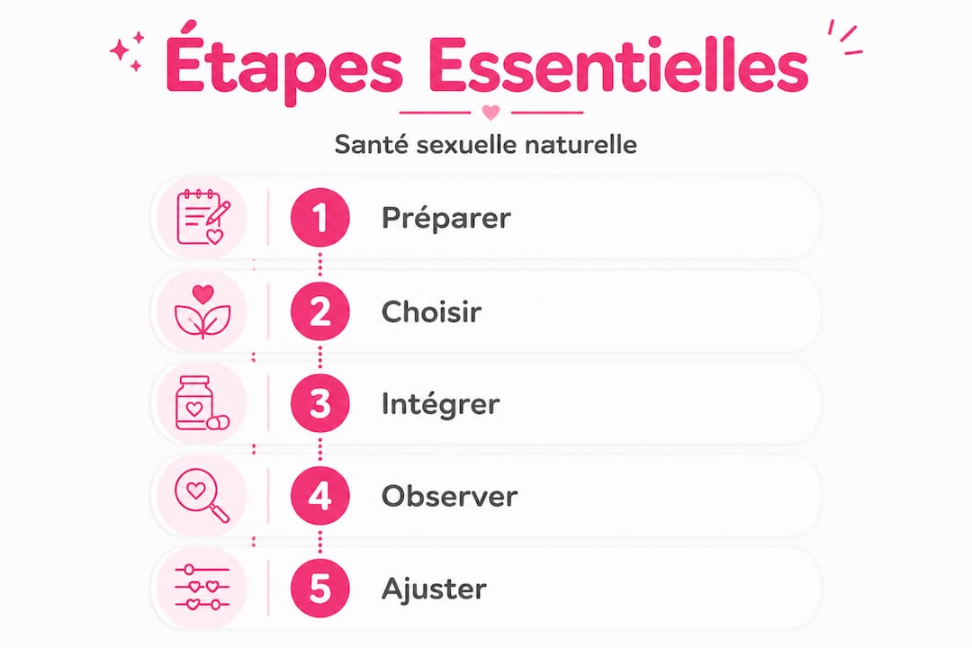 Infographie : les étapes clés pour une santé sexuelle au naturel