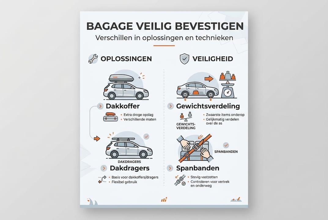 Infographic: slimme oplossingen voor het veilig bevestigen van bagage