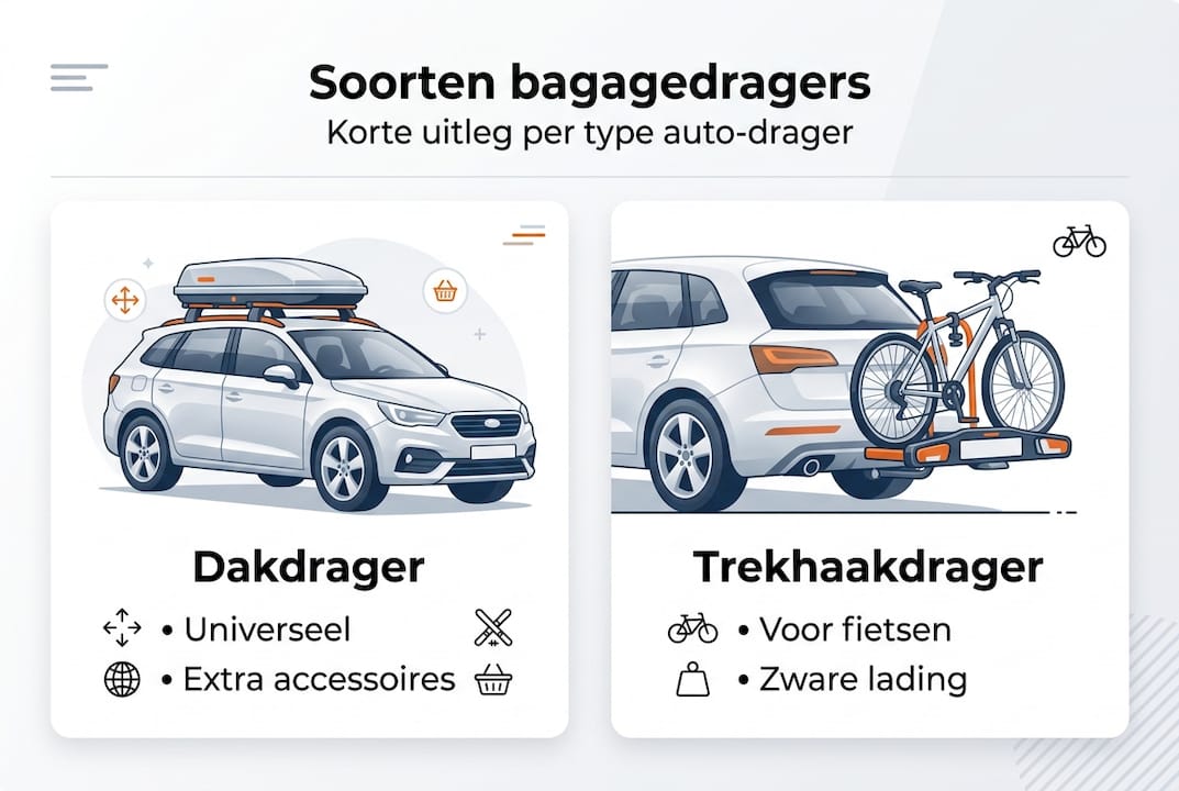 Handige infographic: de verschillende soorten bagagedragers op een rij