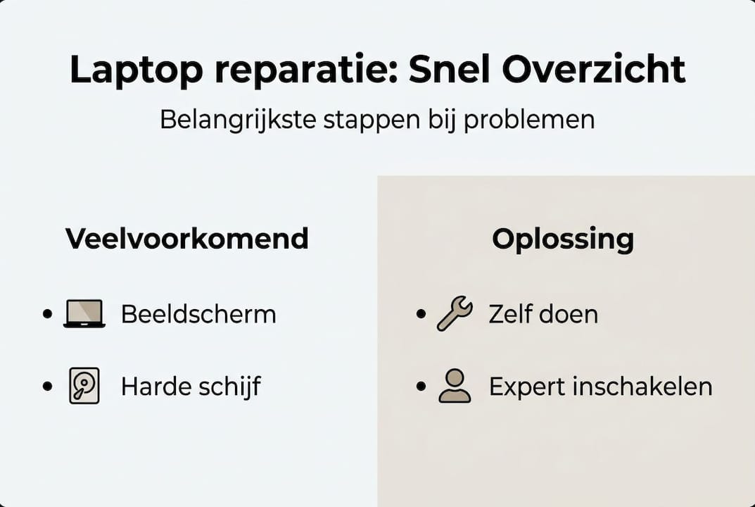 Overzichtelijke infographic: stapsgewijs je laptop laten repareren