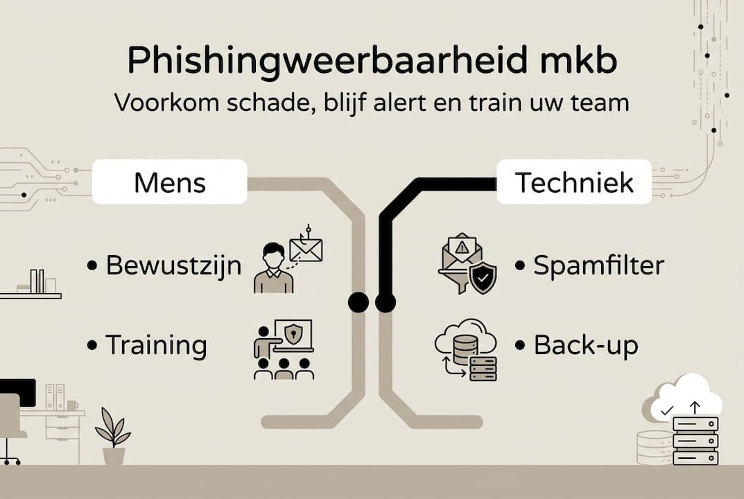 Infographic: Zo vergroot je als mkb’er je phishingweerbaarheid – samen met je team én slimme technologie