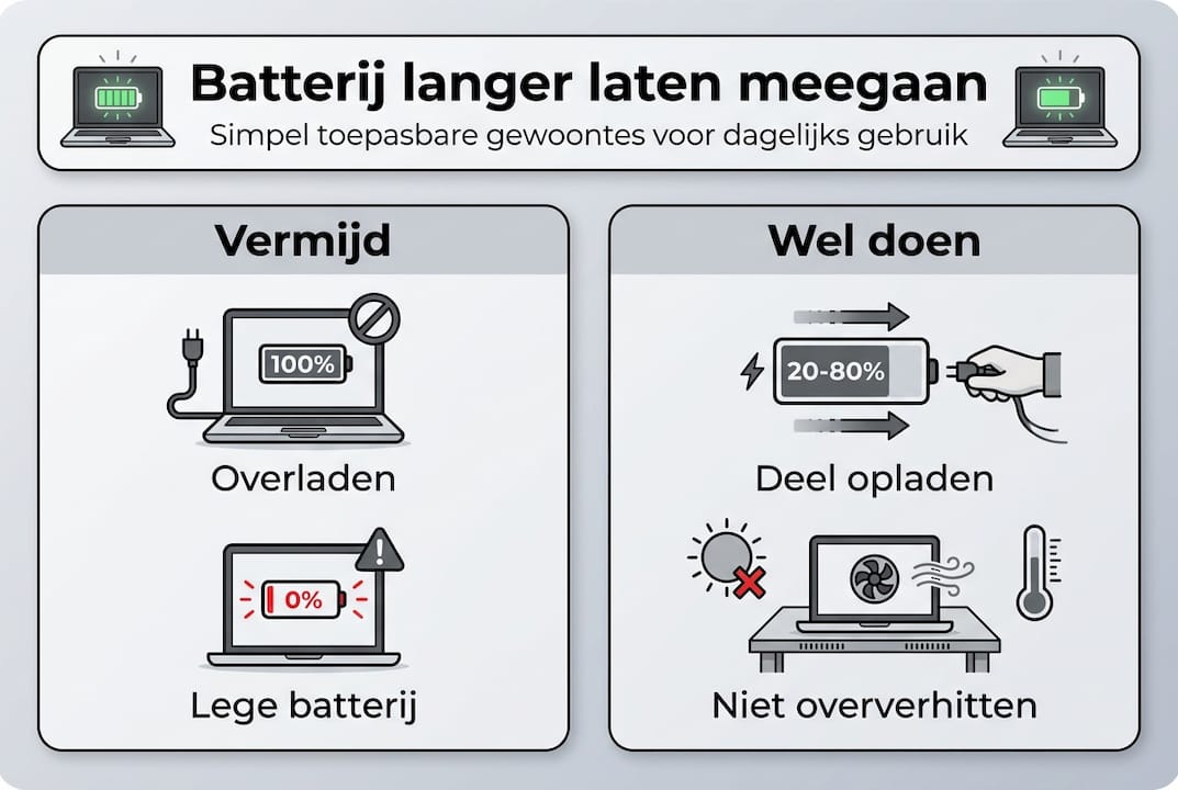 Infographic: handige tips om je batterij langer mee te laten gaan