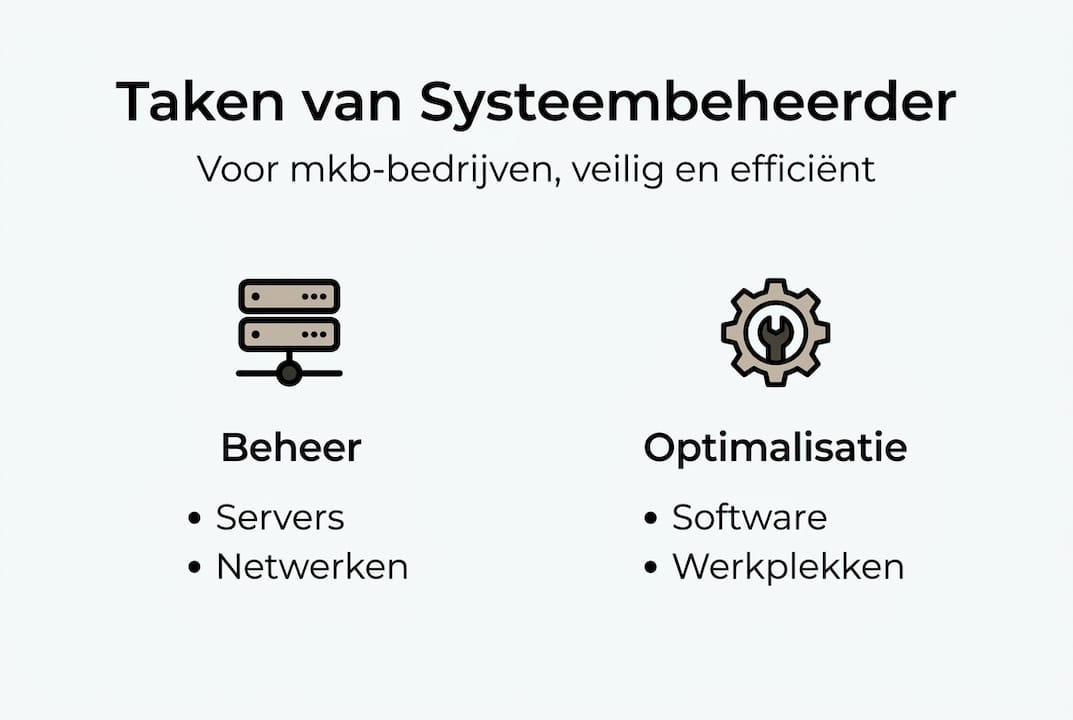 Overzicht van de belangrijkste taken van een systeembeheerder binnen het mkb