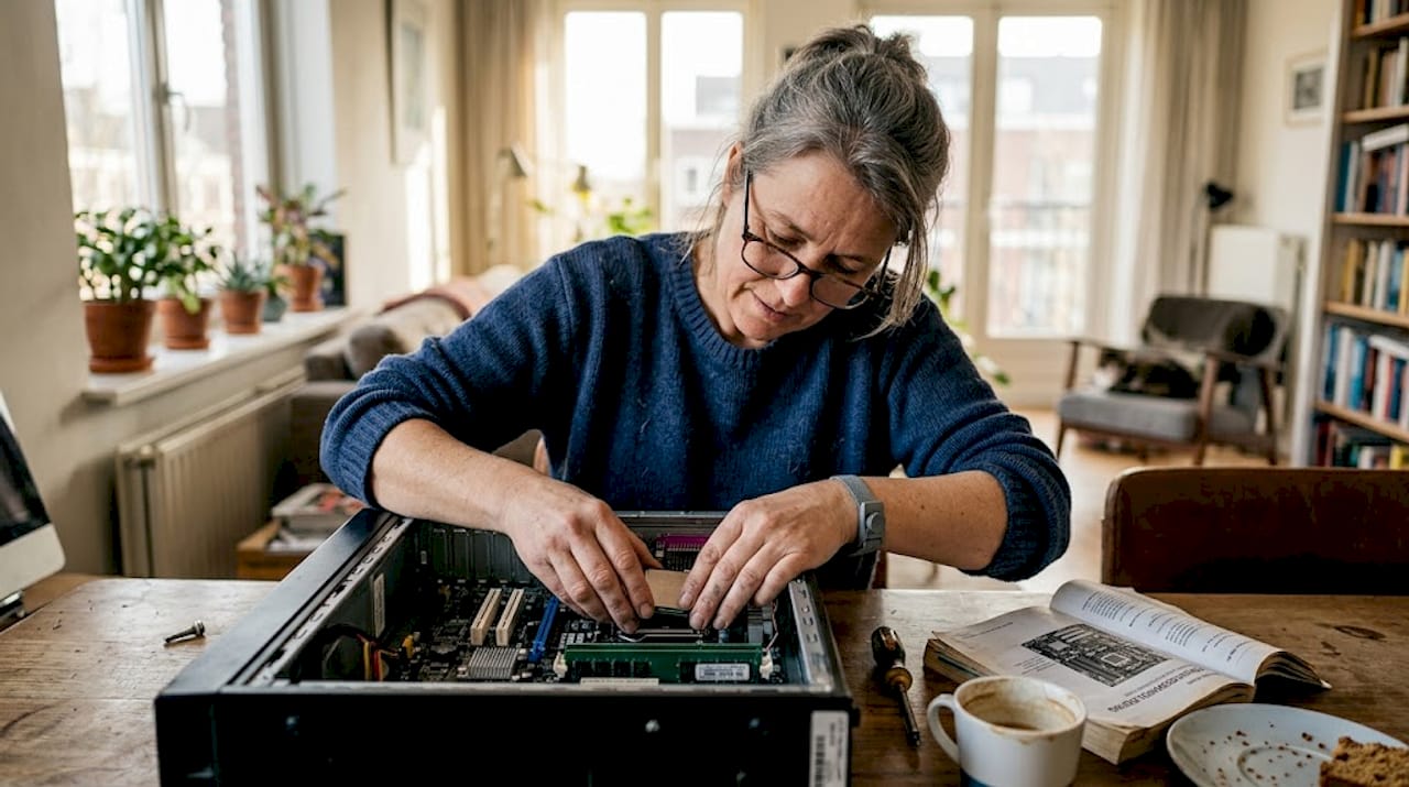 Thuis aan de eettafel even de processor vervangen