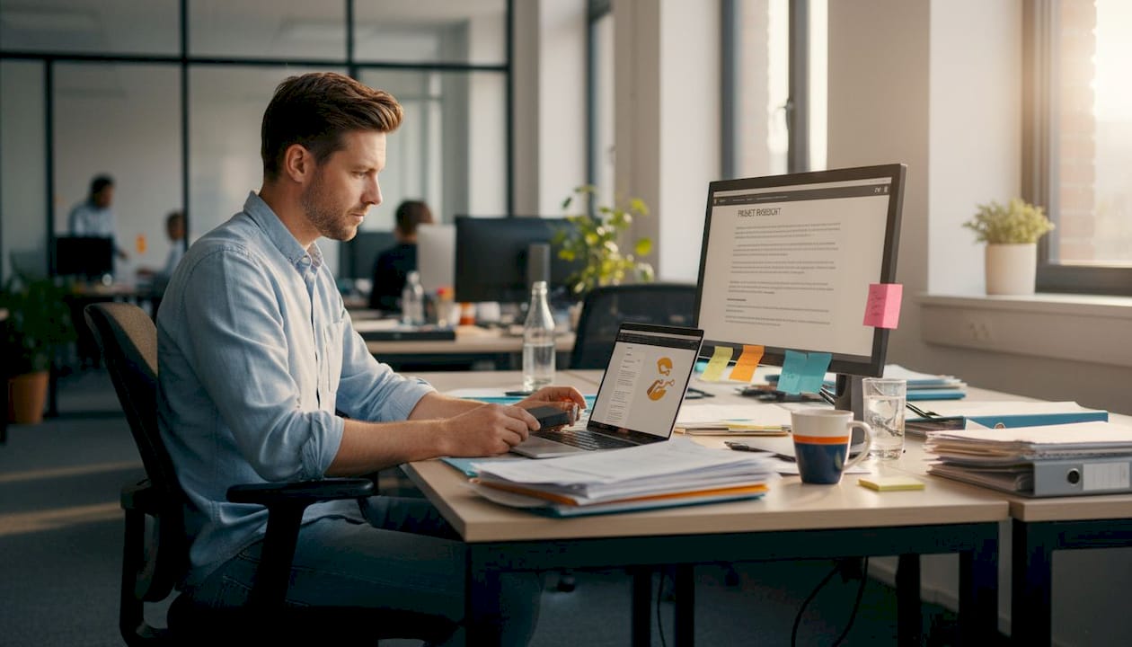 Een medewerker van een mkb haalt verloren gegevens terug uit een back-up.