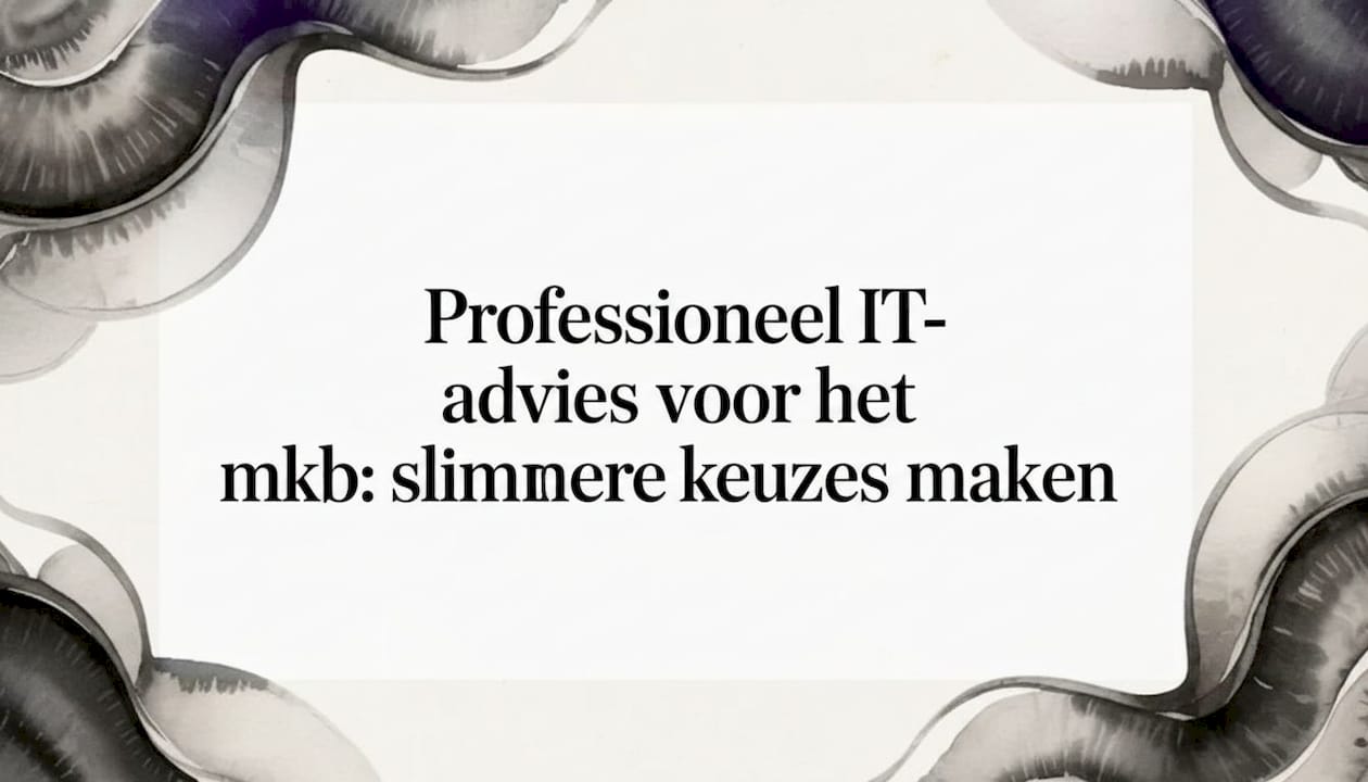 Sfeervolle illustratie voor de titelpagina van een artikel met IT-advies
