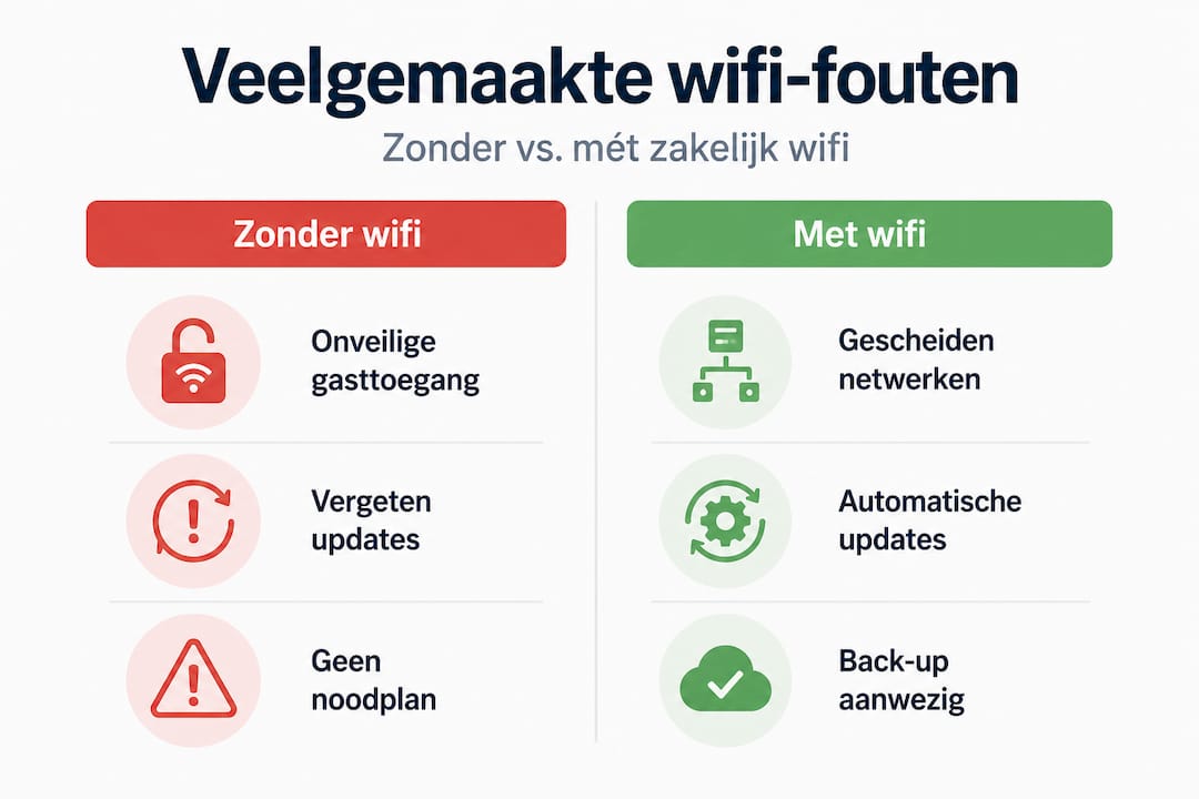 Infographic: de meest voorkomende wifi-missers op kantoor vergeleken
