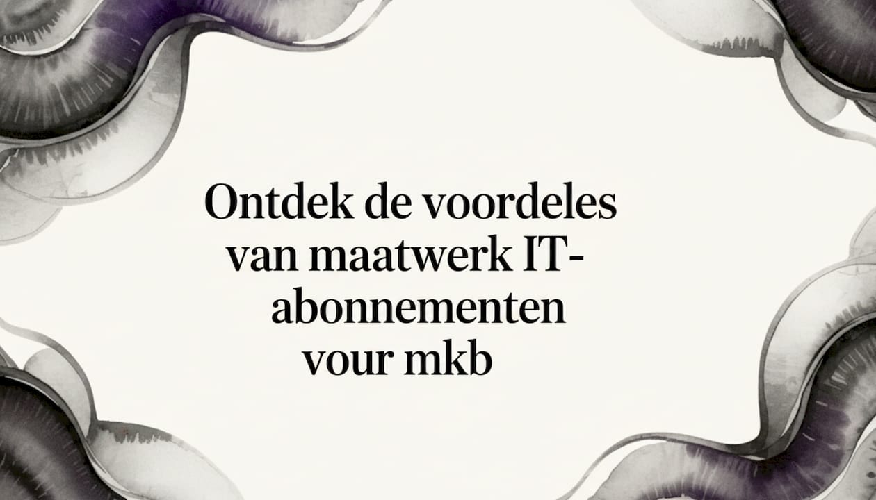 Sfeervolle aquarelrand voor de titelkaart van IT-abonnementen