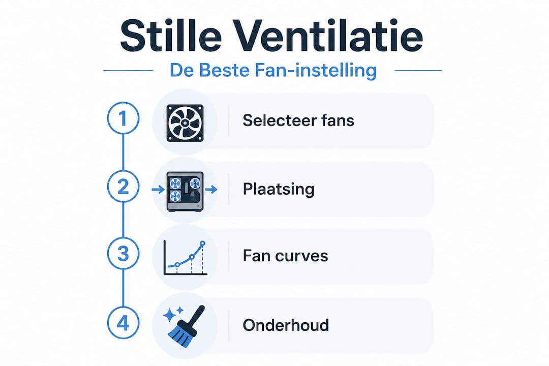 Infographic: in een paar stappen naar een fluisterstille computerkoeling