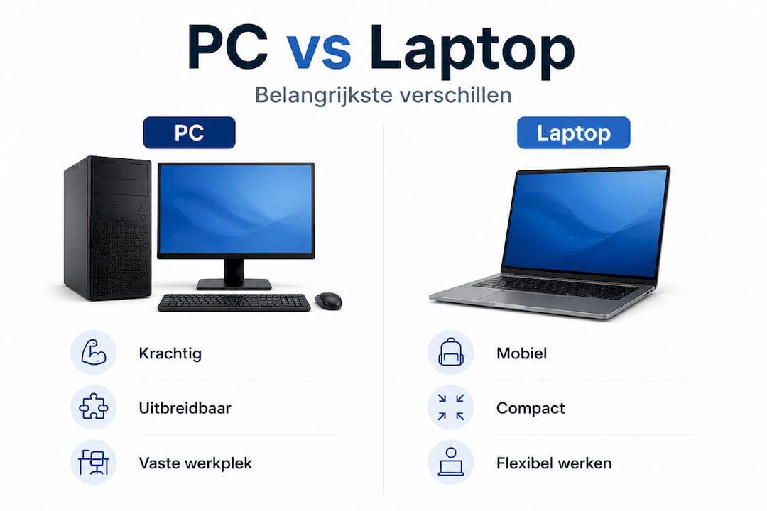 Overzicht: pc versus laptop – een vergelijking per categorie