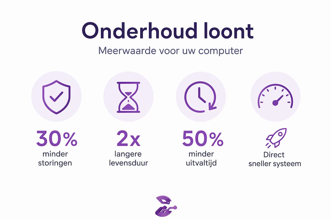 Overzichtelijke infographic met de belangrijkste cijfers over computeronderhoud