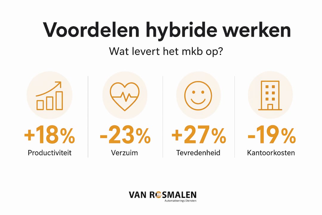 Infographic: De voordelen van hybride werken voor mkb-bedrijven