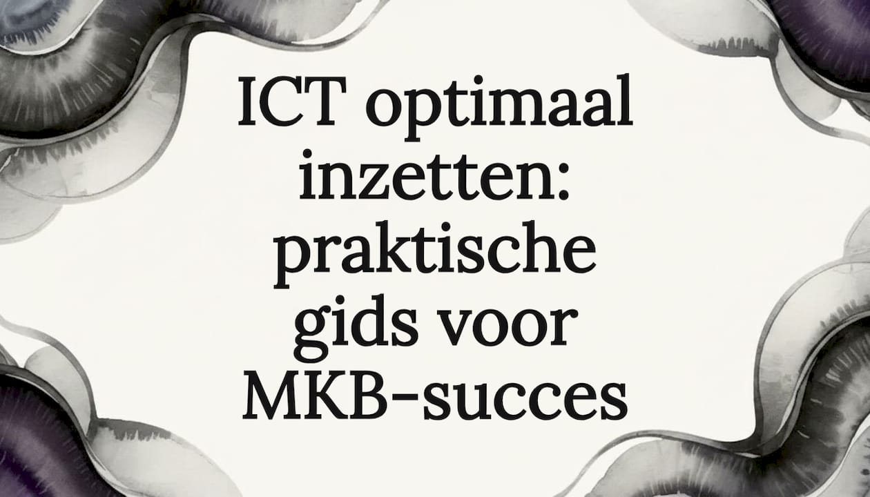 Sfeervolle aquarel omlijsting voor de titelpagina van een ICT-artikel