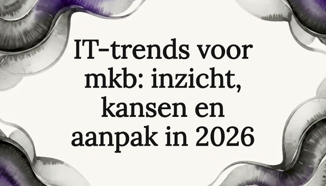 Sfeervolle aquarel titelkaart met sierlijke lintaccenten