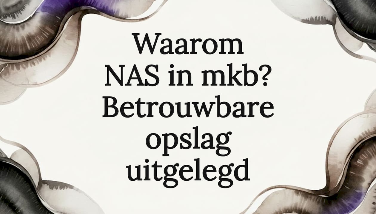 Sfeervolle titelkaart met aquarelbanen rondom een strak, wit middenvlak