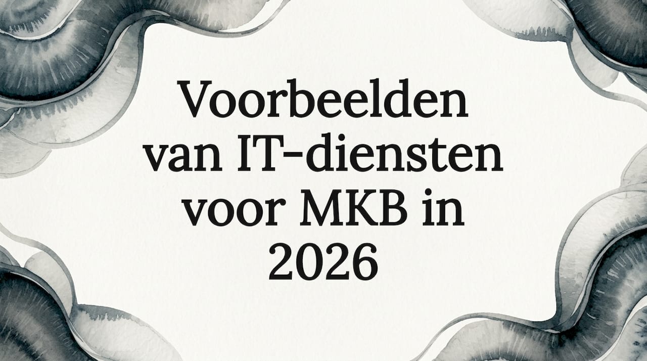 Sfeervolle illustratie voor een IT-diensten titelkaart