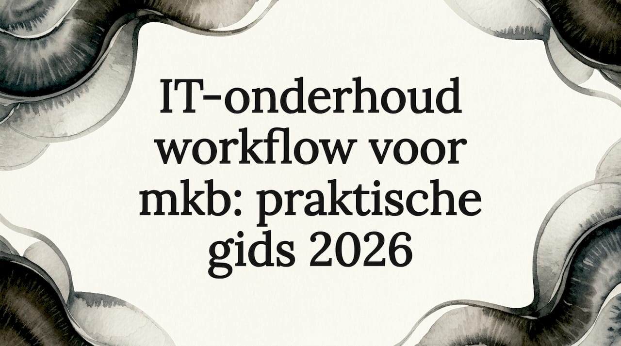 Sfeervolle illustratie als titelbeeld bij een artikel over IT-onderhoud