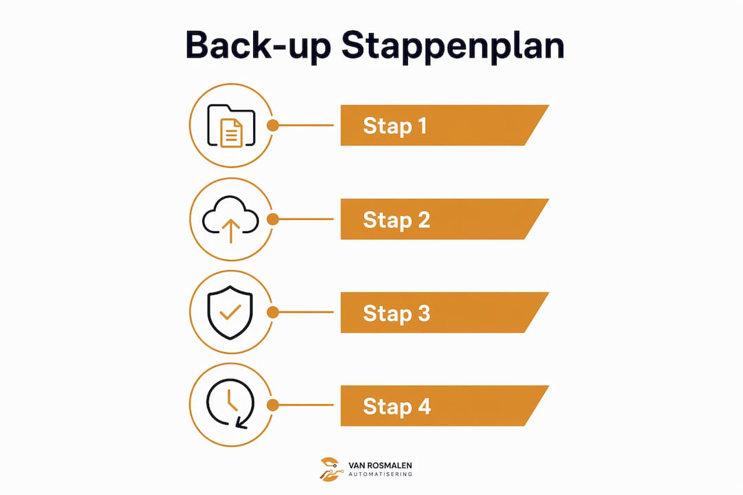 Infographic: vier praktische stappen voor een goed back-upplan