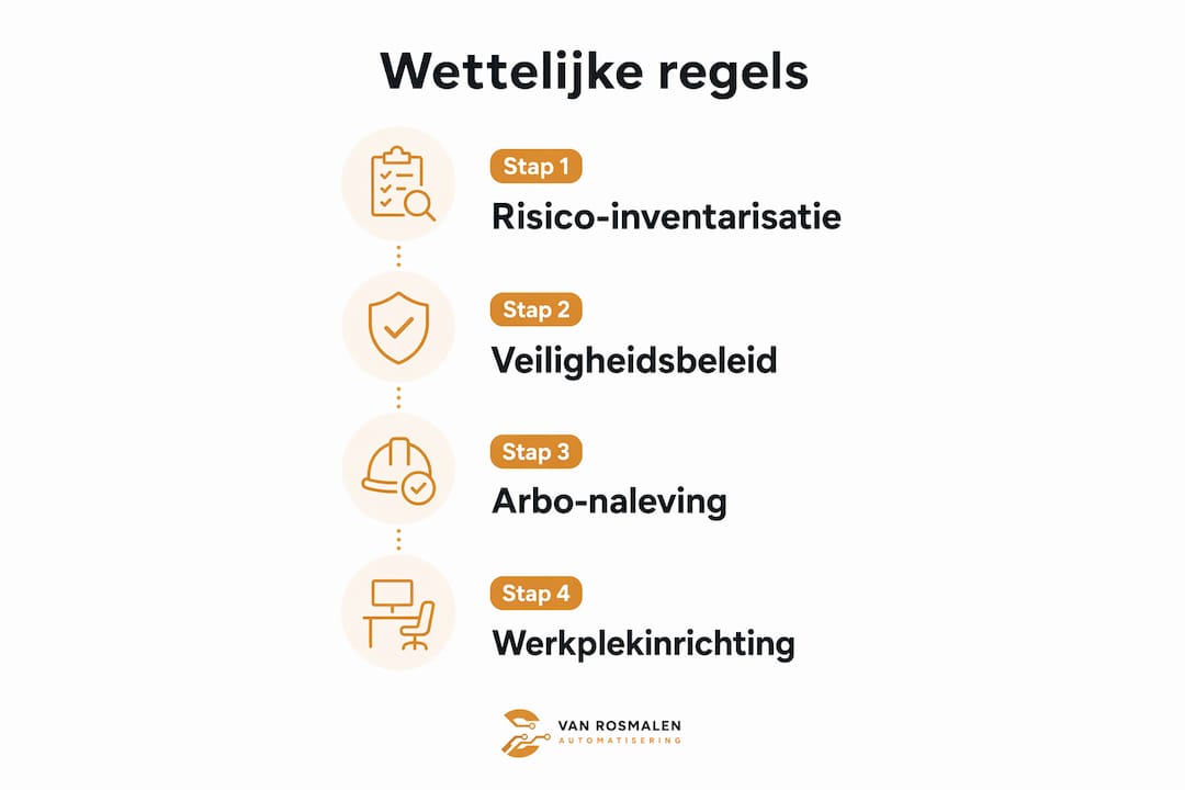 Overzicht: de vier belangrijkste stappen om aan de wet te voldoen