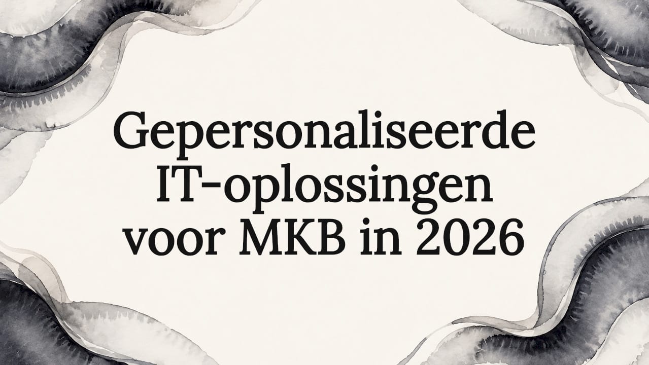 Sfeervolle titelkaart met speelse abstracte lintmotieven
