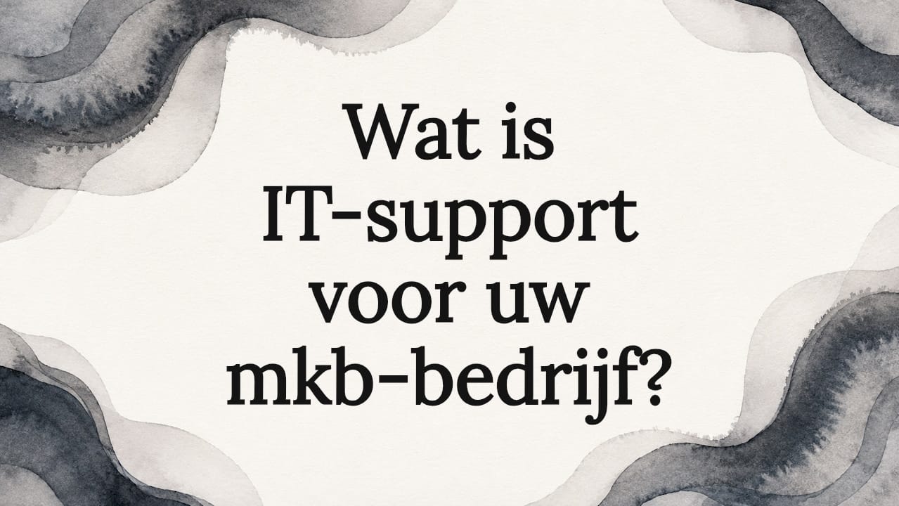 Sfeervolle illustratie voor een IT-support titelkaart