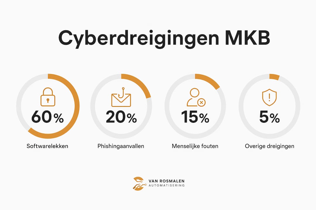 Infographic: De belangrijkste cyberdreigingen voor het MKB in kaart gebracht