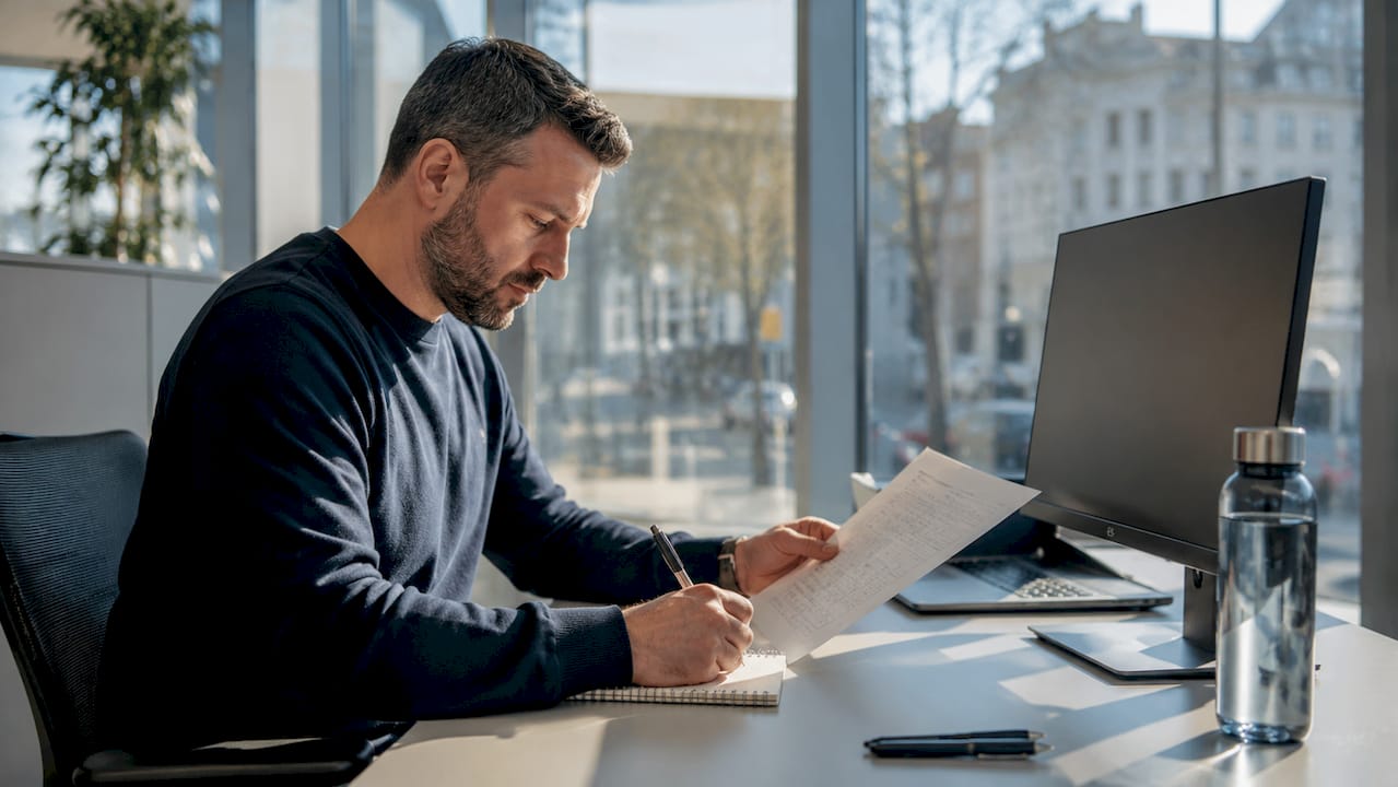 IT-specialist die de serverlijst onder de loep neemt