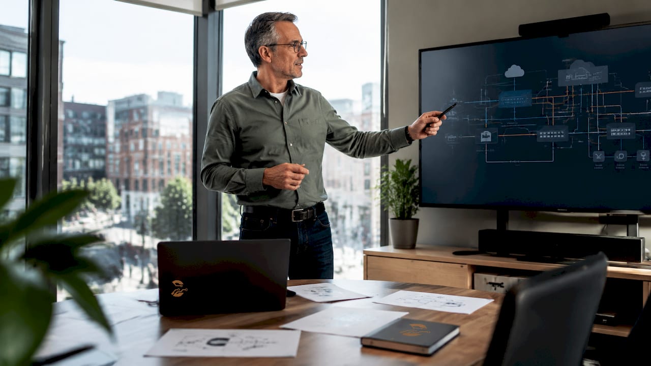 IT-specialist houdt zich bezig met het monitoren van systemen