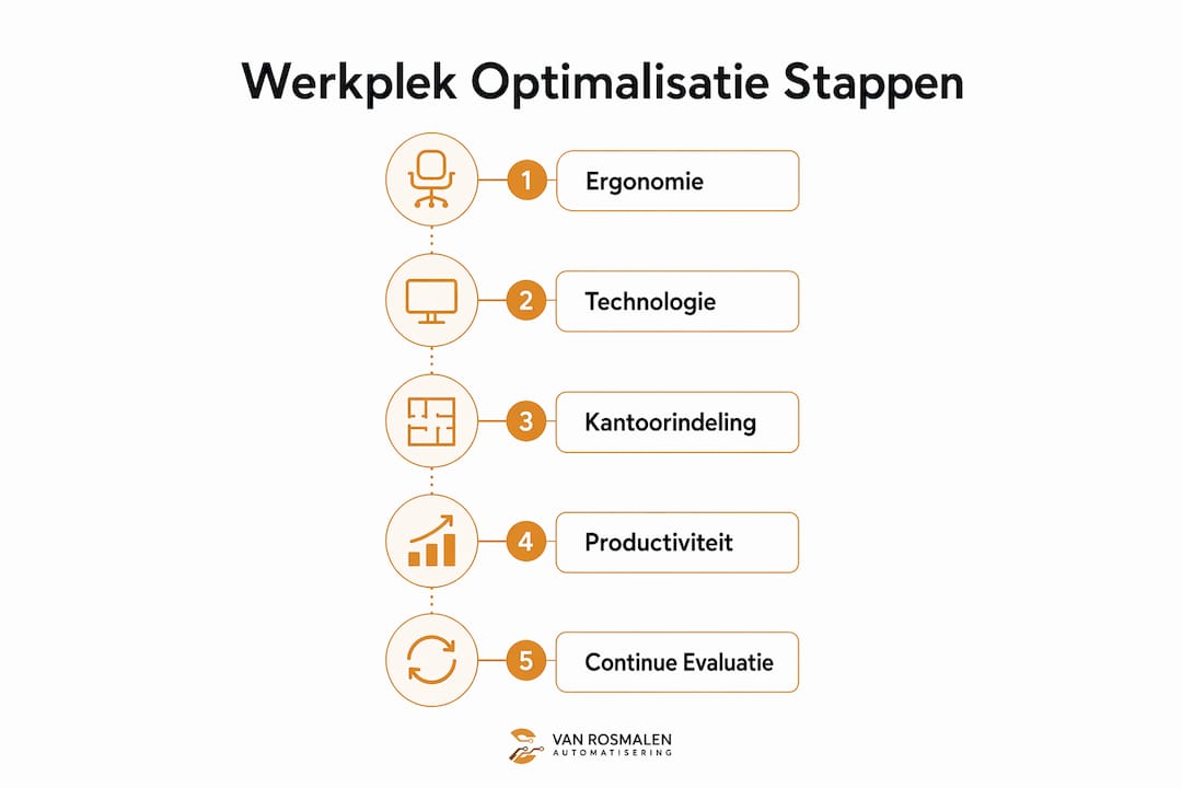 Overzichtelijke infographic: zo optimaliseer je jouw werkplek stap voor stap
