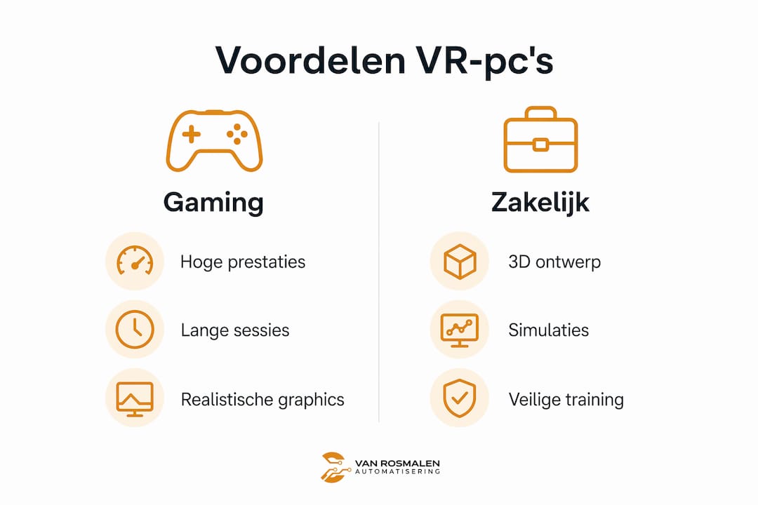 Infographic: De pluspunten van VR-pc’s voor gamers én bedrijven