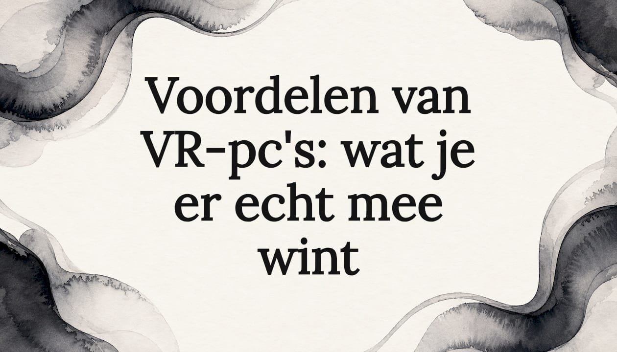 Sfeervolle illustratie voor een titelkaart over VR-pc’s